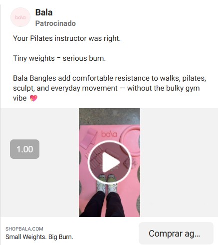 Bala live ad pulled from Meta Ad Library, version 2